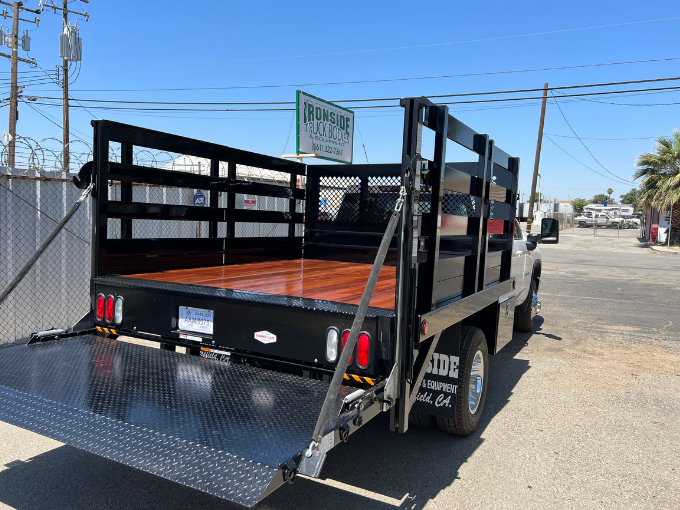 Ironside truck body flatbed with steel side gates